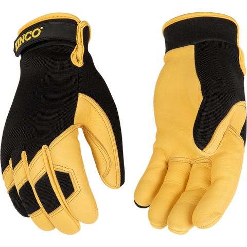 KincoPro™ Premium Grain Deerskin & Synthetic Hybrid with Pull-Strap Glove
