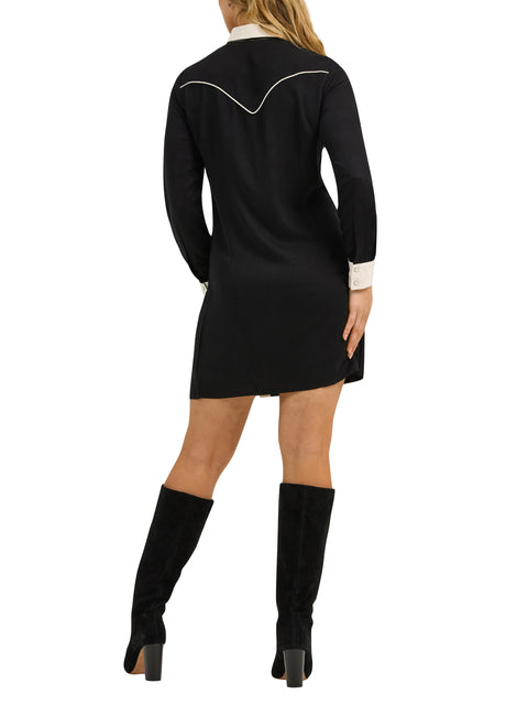 Wrangler® Women's Contrast Cuff Western Mini Dress