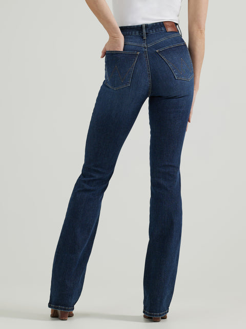 Women's Wrangler Bespoke High Rise Bootcut Jean in Lacey